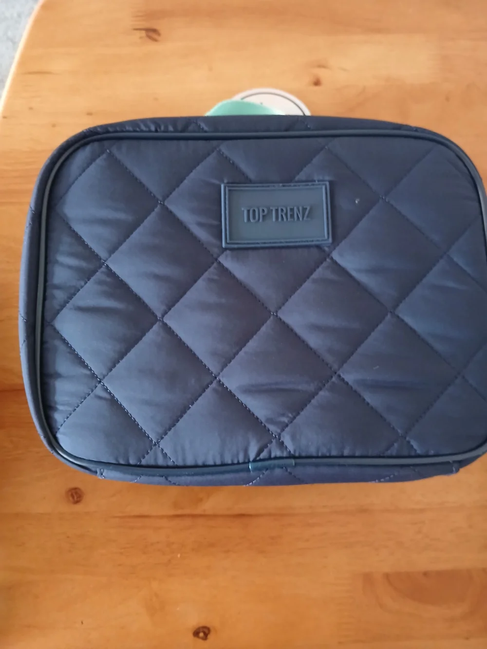 Kids Navy Quilted Lunch Tote with Colorful 